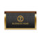 Gold Border Monogram Metal Cells Business Card