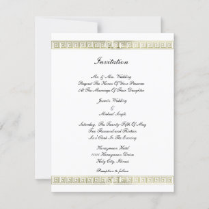 Gold Border Pattern Invitation