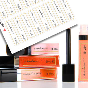 Gold Border Translucent Clear Makeup Label