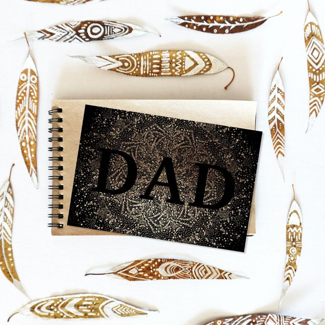 Gold Botanical Dad Formal Elegant Father's Day Card (Creator Uploaded)