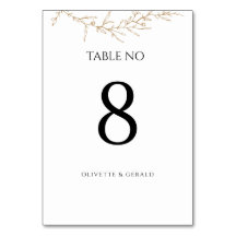 Gold Botanical Floral Modern Minimal