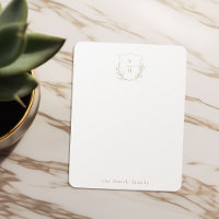 Gold botanical monogram personalised Stationery