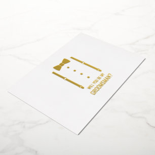 Gold Bow Tie Personalised Groomsman Proposal