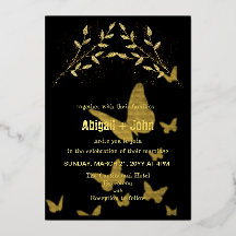 Gold Branch Butterfly wedding 