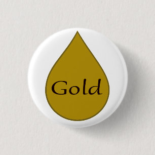 Gold breastfeeding award badge. 1 year 3 cm round badge