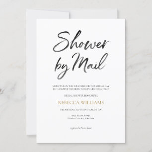 Gold Bridal Shower by Mail Invitation