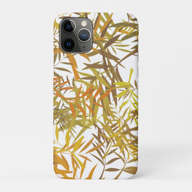 Gold Bronze and Brown Willow Leaves Case-Mate iPhone Case (Back)