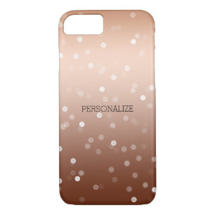 Gold Bronze and White Bokeh Confetti iPhone 8/7 Case