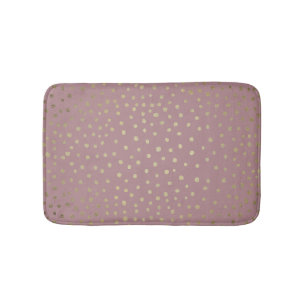 Gold Bronze Dot Pattern Bath Mat