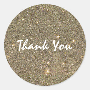 Gold Bronze Glitter Sparkle Glam Party Sticker