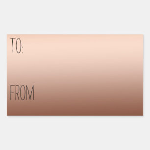 Gold Bronze Ombre Gift Tag