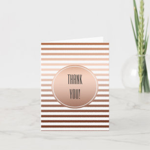 Gold Bronze Ombre Stripes thank you
