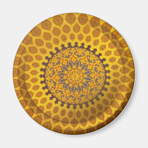 Gold Bronze Persian Motif Magnet