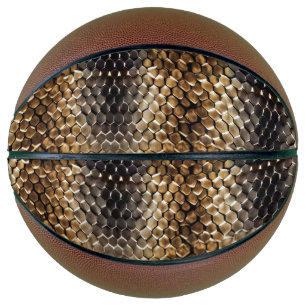 Gold Brown Black Ivory Snake Skin Basketball