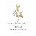 Gold Brunch and Bubbly Bridal Shower Welcome Sign