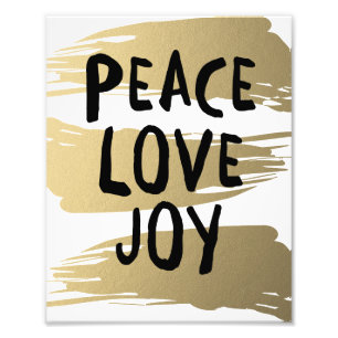 Gold Brush Strokes Holiday Art Print