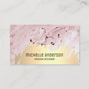 Gold Brushed   Abstract Modern Art Business Card