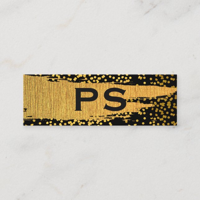 Gold Brushed and Speckled Mini Business Card (Front)