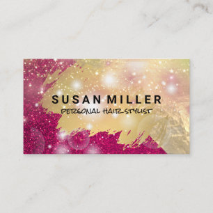 Gold Brushed Glitter Star Dust Business Card