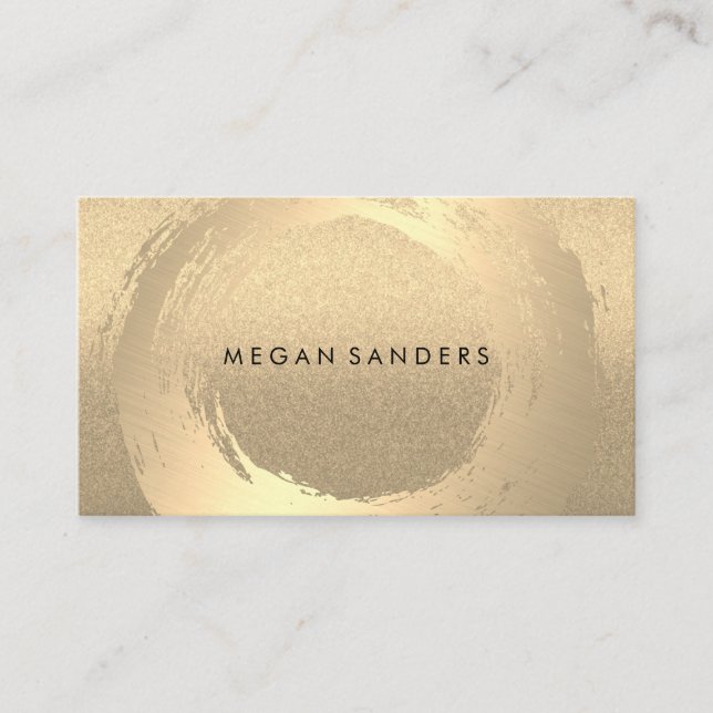Gold Brushed / Lux Glitter Business Card (Front)