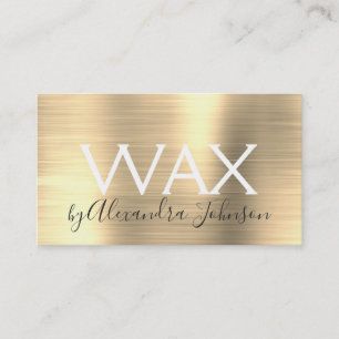 Gold Brushed Metal Beauty Wax Business Card