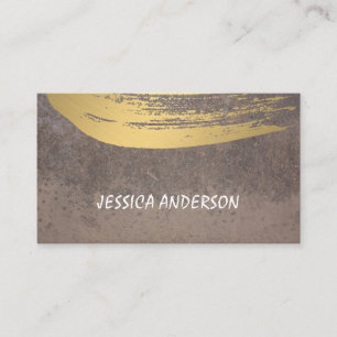 Gold Brushed   Texture Metal Business Card