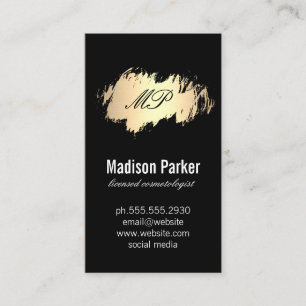 Gold Brushed with Black Business Card