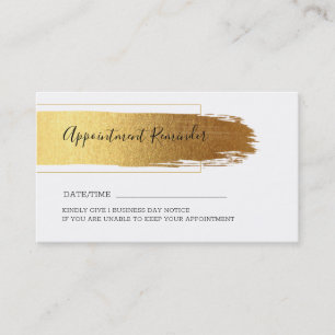 Gold brushstroke modern design business card