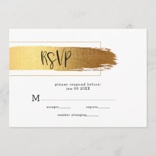 Gold brushstroke modern design menu