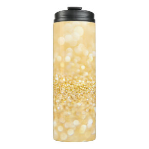 Gold Bubbles And Sand Thermal Tumbler