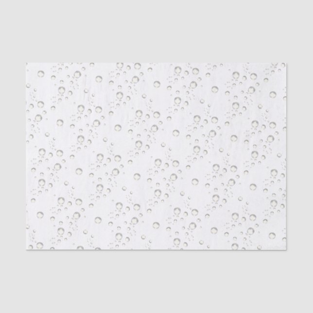 Gold Bubbles on White Tissue Paper (Front)
