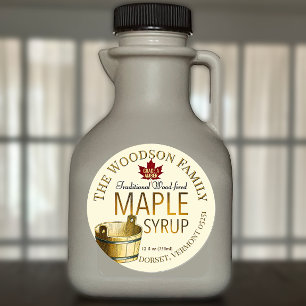 Gold Bucket Wood-fired Maple Syrup Label