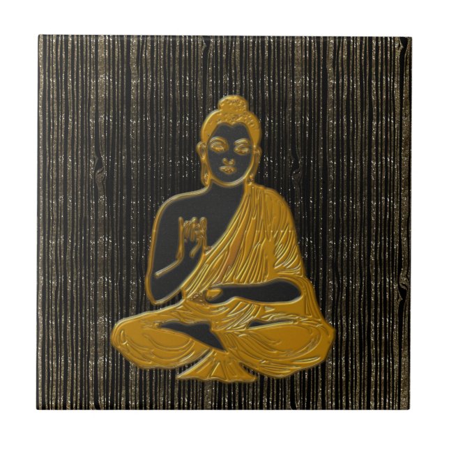 gold Buddha Ceramic Tile (Front)