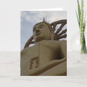 gold buddha circle thank you card