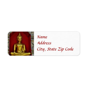 Gold Buddha Label Return Address Label