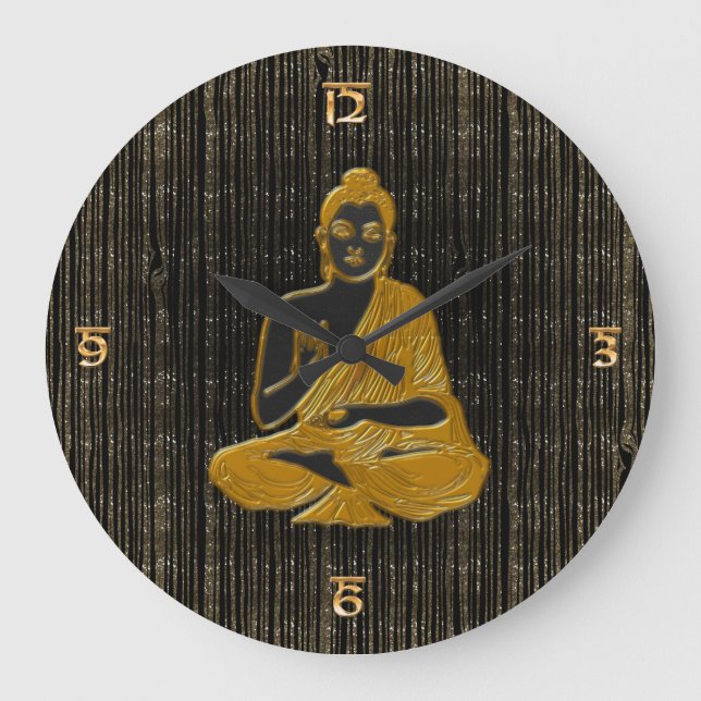 gold Buddha Large Clock (Front)