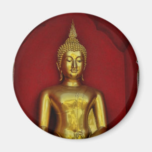 Gold Buddha Round Magnet
