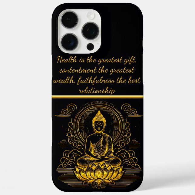 Gold Buddha Sitting in Lotus Pose. Case-Mate iPhone Case (Back)