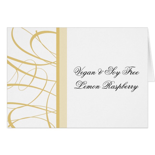 Gold Buffet Menu Tent/Table Card (Front Horizontal)