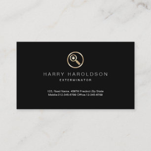 Gold Bug Icon Home Exterminator Business Card