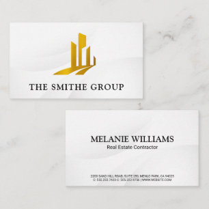 Gold Buildings Real Estate Property Business Card