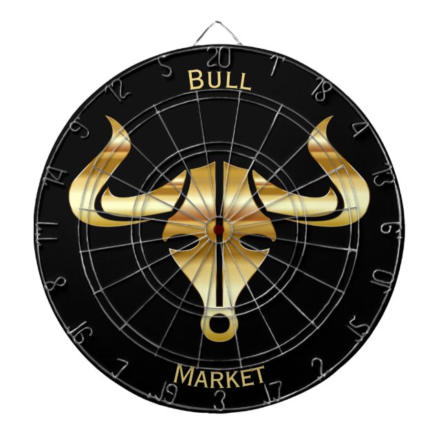 Gold Bull Bull Market Dartboard (Front)