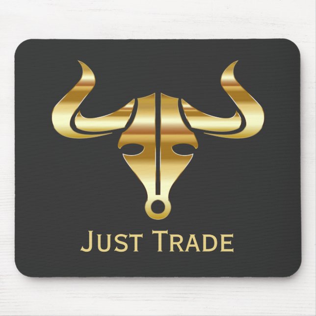 Gold Bull Just Trade Mouse Pad (Front)