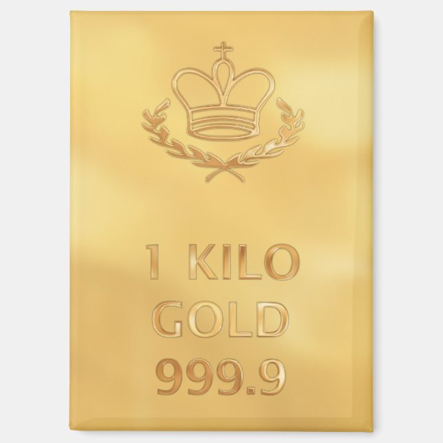 Gold Bullion Bar Magnet (Front)