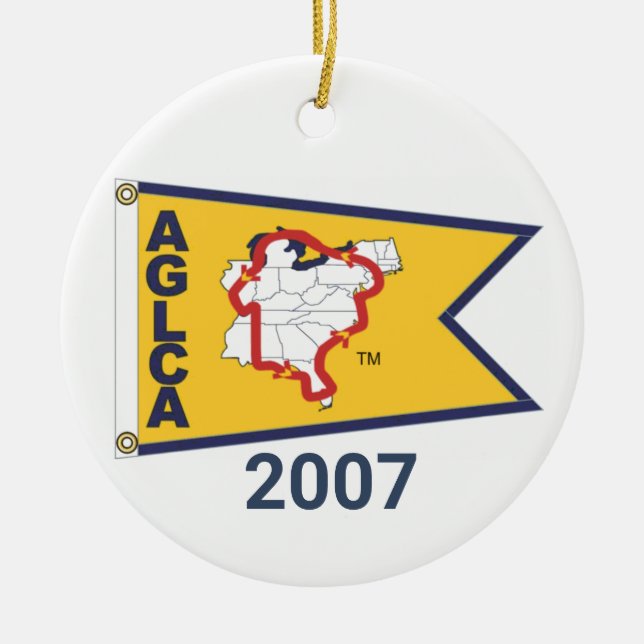 Gold Burgee (2007) Ceramic Ornament (Front)