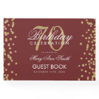 Gold Burgundy 70th Birthday Party Glitter Confetti