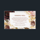 Gold Burgundy Dusty Pink Wedding Enclosure Card<br><div class="desc">Elegant and traditional burgundy and blush pink flowers foliage are surrounded by gold accents.  This item is part of the Gold,  Burgundy and Blush Pink Wedding Suite collection.</div>
