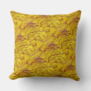 Gold, burgundy, lavender, yellow, ochre Pillow