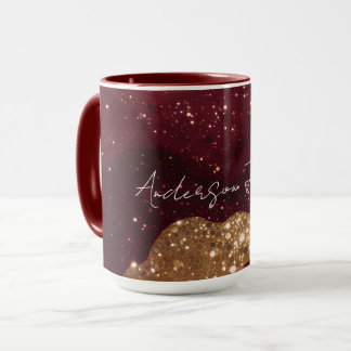 Gold Burgundy Luxury Modern Collection Mug