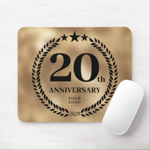 Gold Business 20th Anniversary Commemorative  Mouse Pad